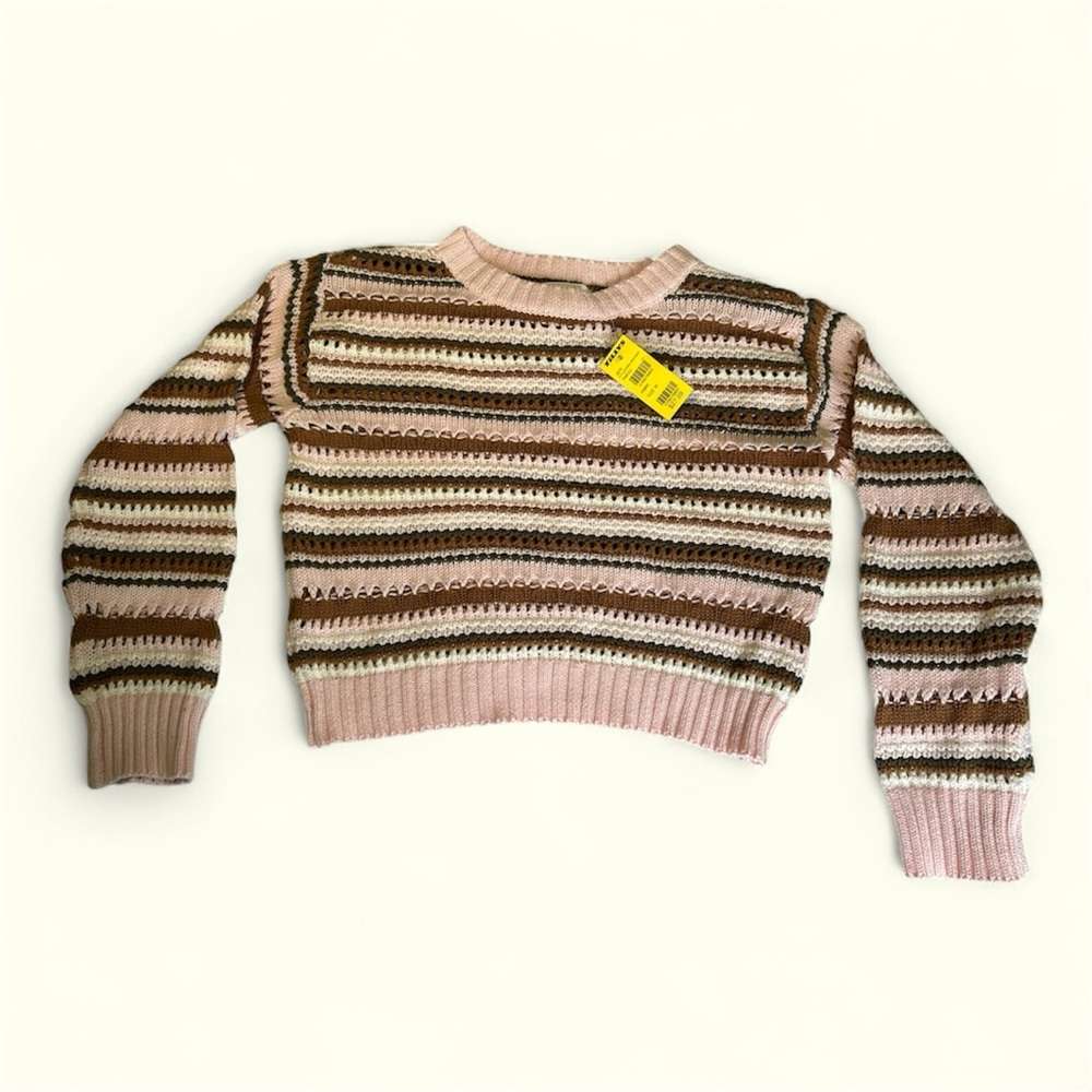 Full Tilt Women's Sweater in Pink and Brown